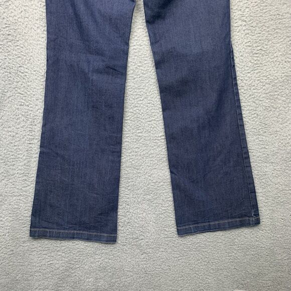 New York & Company Jeans Womens 6 Tall Blue Low Rise Flare Retro Style Denim - Picture 11 of 13